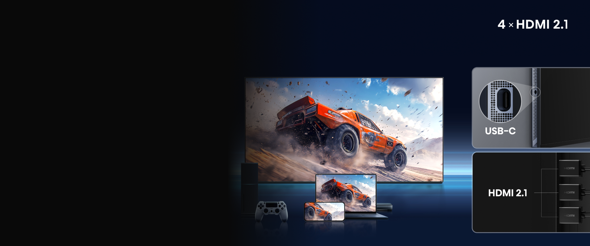 HDMI 2.1 — скорость, четкость и точность для игр и фильмов